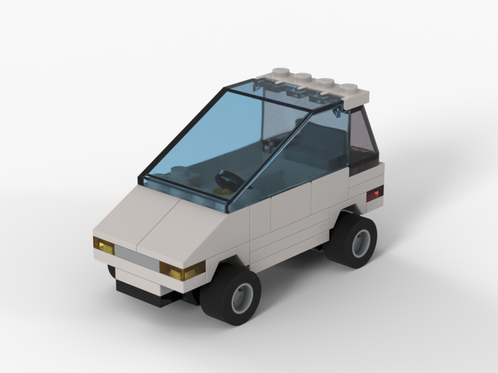 Lego white car an analog to the lego set 6530