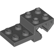 Lego Plate Special 2 x 4 with Steering Bar / Dark Bluish Gray