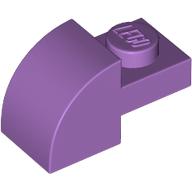 Lego Brick Curved 1 x 2 x 1 with Curved Top / Medium Lavender