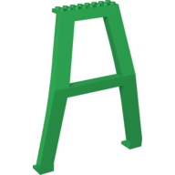 Lego Support Crane Stand Double without Studs on Cross-Brace / Green
