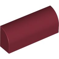 Lego Brick Curved 1 x 4 x 1 1/3 No Studs, Lowered Inside Support / Dark Red