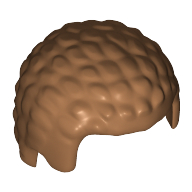 Lego Hair Coiled Texture [Plain] / Medium Nougat