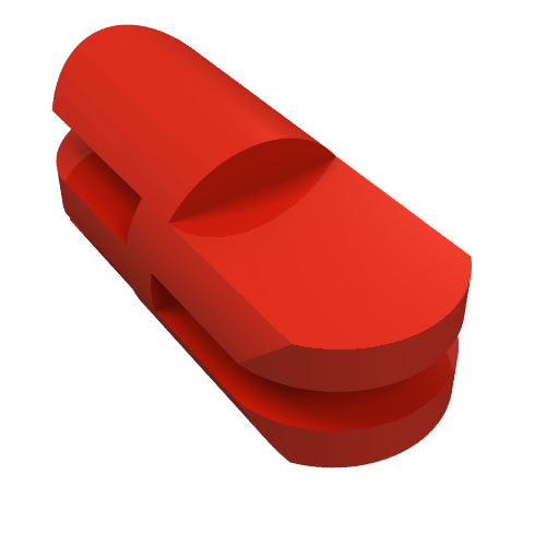 Lego Arm Piece Straight with 2 and 3 Fingers / Red