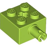 Lego Brick Special 2 x 2 with Pin and Axle Hole / Lime