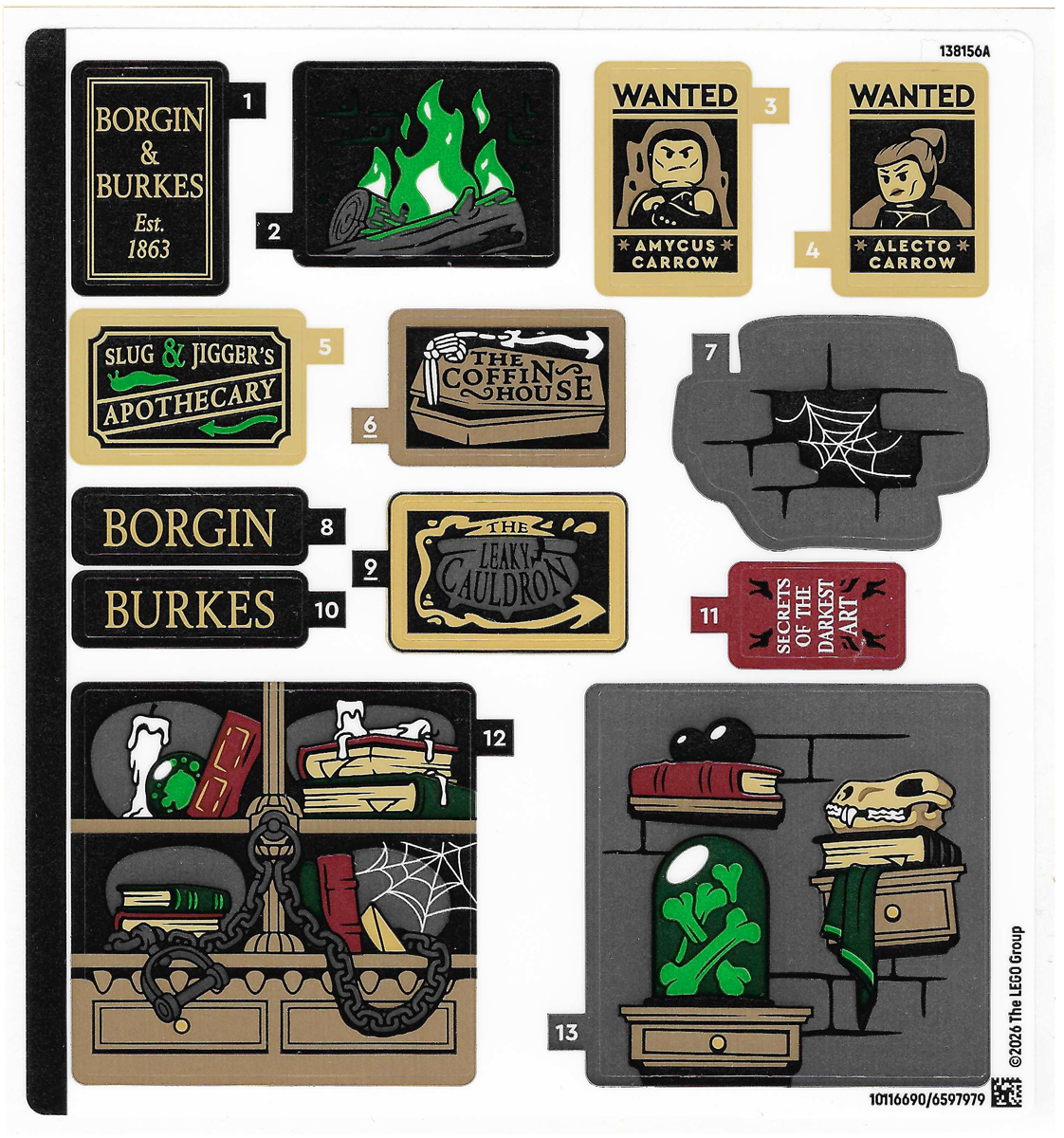 Lego Sticker Sheet 1 for Set 76471-1