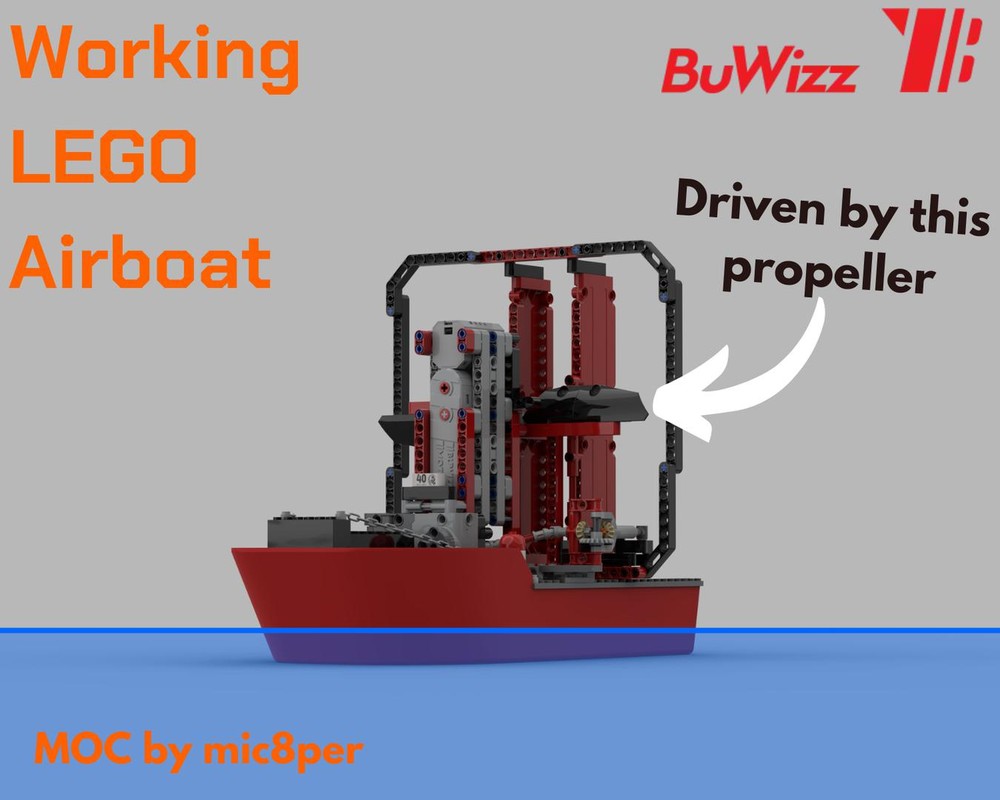 Lego BuWizz-Powered Airboat