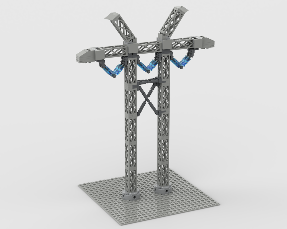 Lego Transmission Tower 02 - Lattice H-Frame