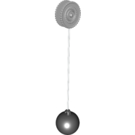 Lego Duplo Winch Drum Narrow Ridged with String and Wrecking Ball