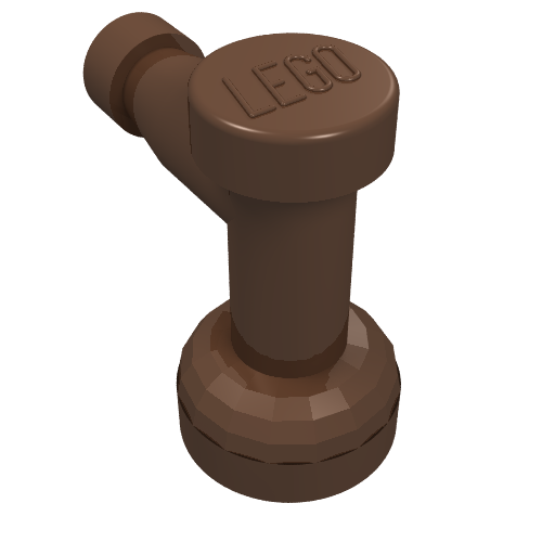 Lego Tap 1 x 1 with Hole in Spout / Brown