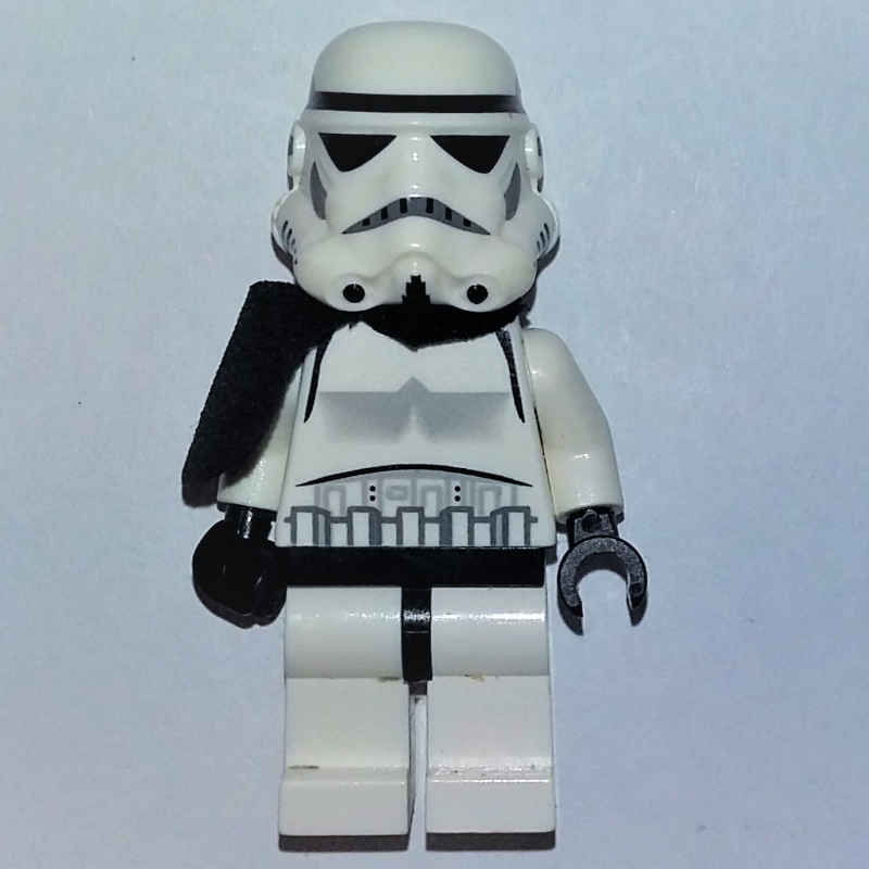Lego Stormtrooper, Plain Black Head, Pauldron and Neck Bracket