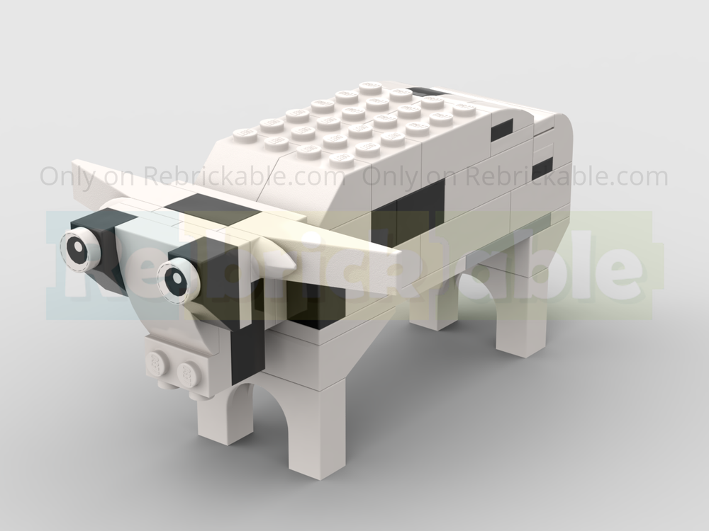 Lego Taurus in black and white inspired