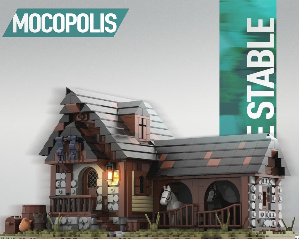 LEGO MOC Medieval Horse Stable