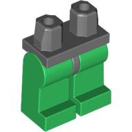 Lego Hips and Green Legs / Dark Bluish Gray