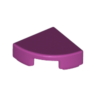 Lego Tile Round 1 x 1 Quarter / Magenta
