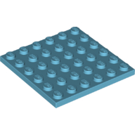 Lego Plate 6 x 6 / Medium Azure