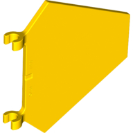 Lego Flag 5 x 6 Hexagonal with U Clips / Yellow