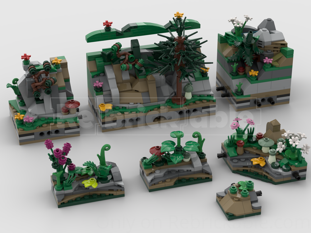 Lego Rivendell - MILS, rocky Slope - Bundle