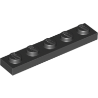 Lego Plate 1 x 5 / Black
