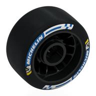 Lego Wheel Rim 24 x 13.4 with Black Slick Tyre with Blue 'MICHELIN', White Stripe Print