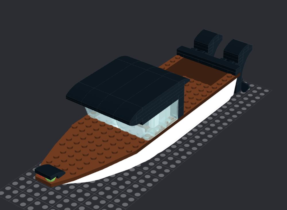 Lego Fishing Boat with Enclosed Cockpit