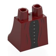 Lego Hips and Legs Under Dress/Robe with Black Underdress Print