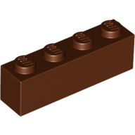 Lego Brick 1 x 4 / Reddish Brown