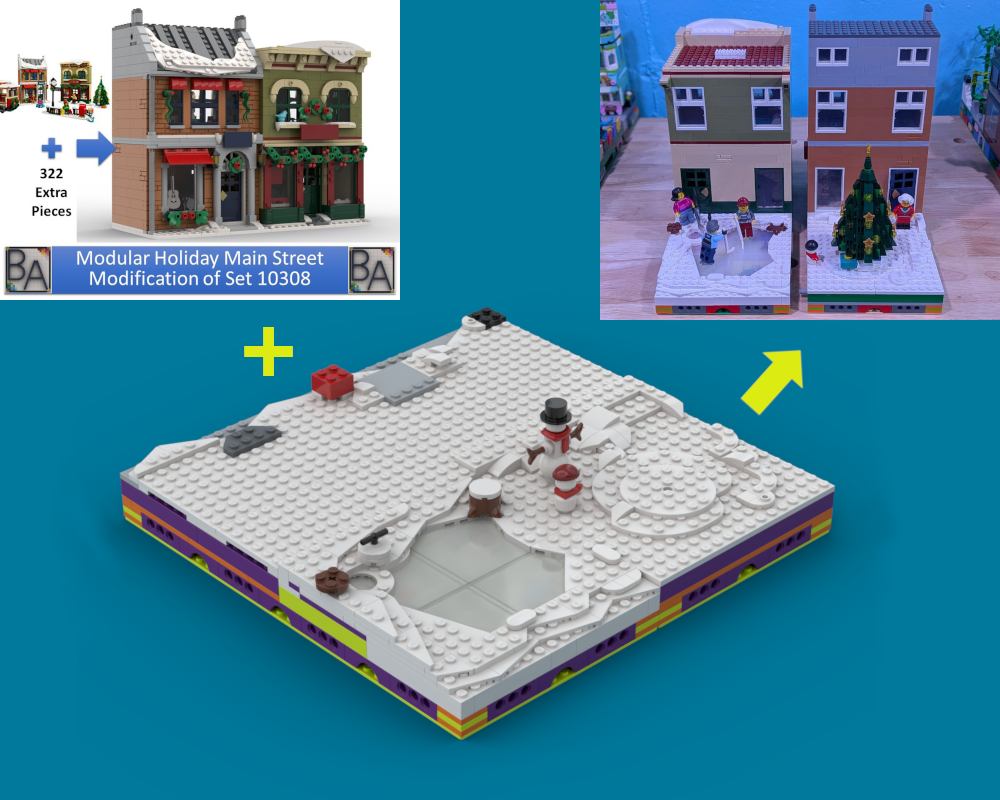 Lego MILS base for Modular Holiday Main Street