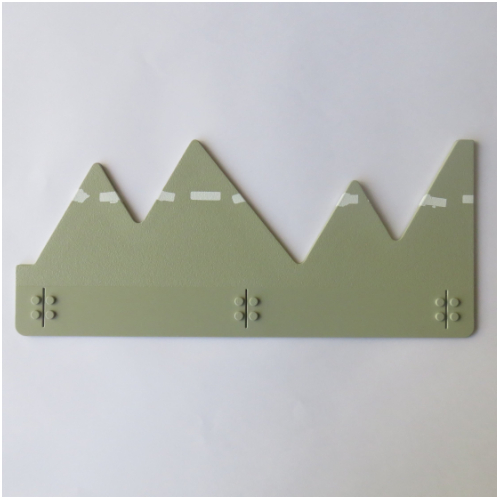 Lego Baseplate 14 x 32 Jagged Edge with Road Dividing Line Print