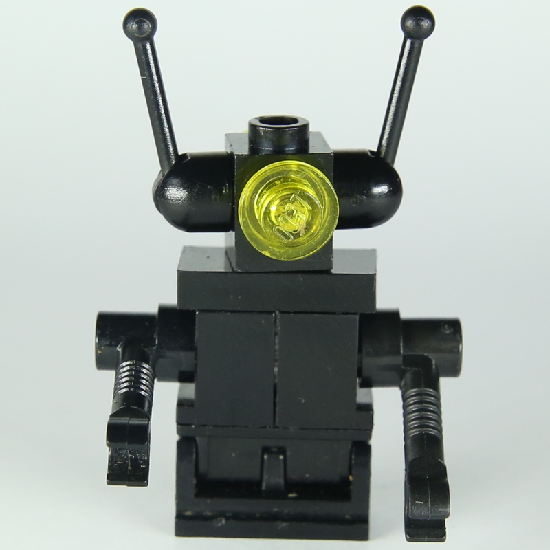 Lego Classic Space Droid - Black, Hinge Base Trans-Yellow Eyes, Bar