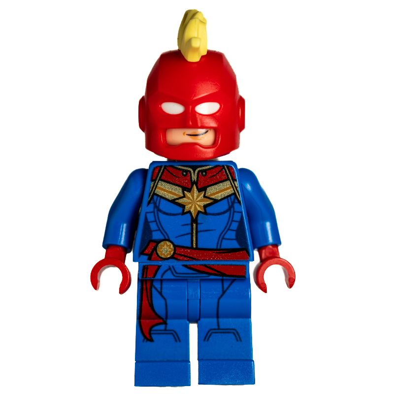 Lego Captain Marvel, Red Helmet with Mohawk