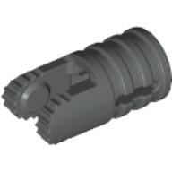 Lego Hinge Cylinder 1 x 2 Locking with 2 Click Fingers and Axle Hole, 9 Teeth / Dark Gray