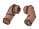 Lego Arm, (Matching Left and Right) Pair / Sand Red
