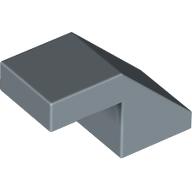 Lego Brick Sloped 45° 2 x 1 with 2/3 Inverted Cutout and no stud / Sand Blue