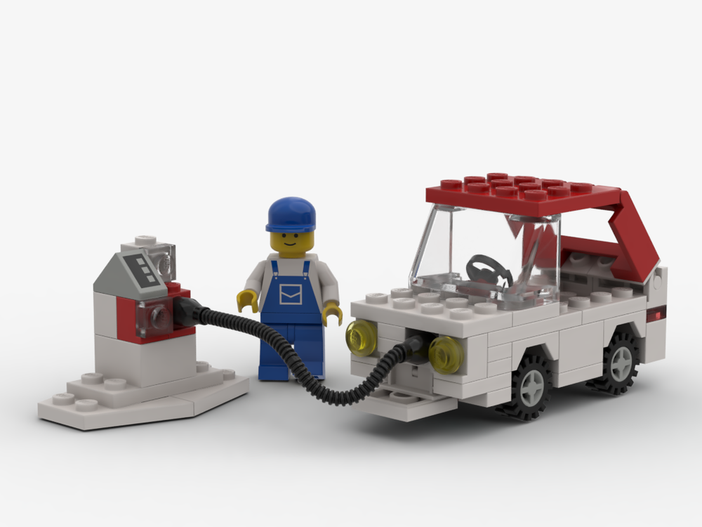 Lego 6378 Electrical vehicle with charging pole
