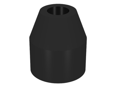 Lego Hose, Flexible 8.5L, End 1 x 1 x 2/3 Tabless / Black