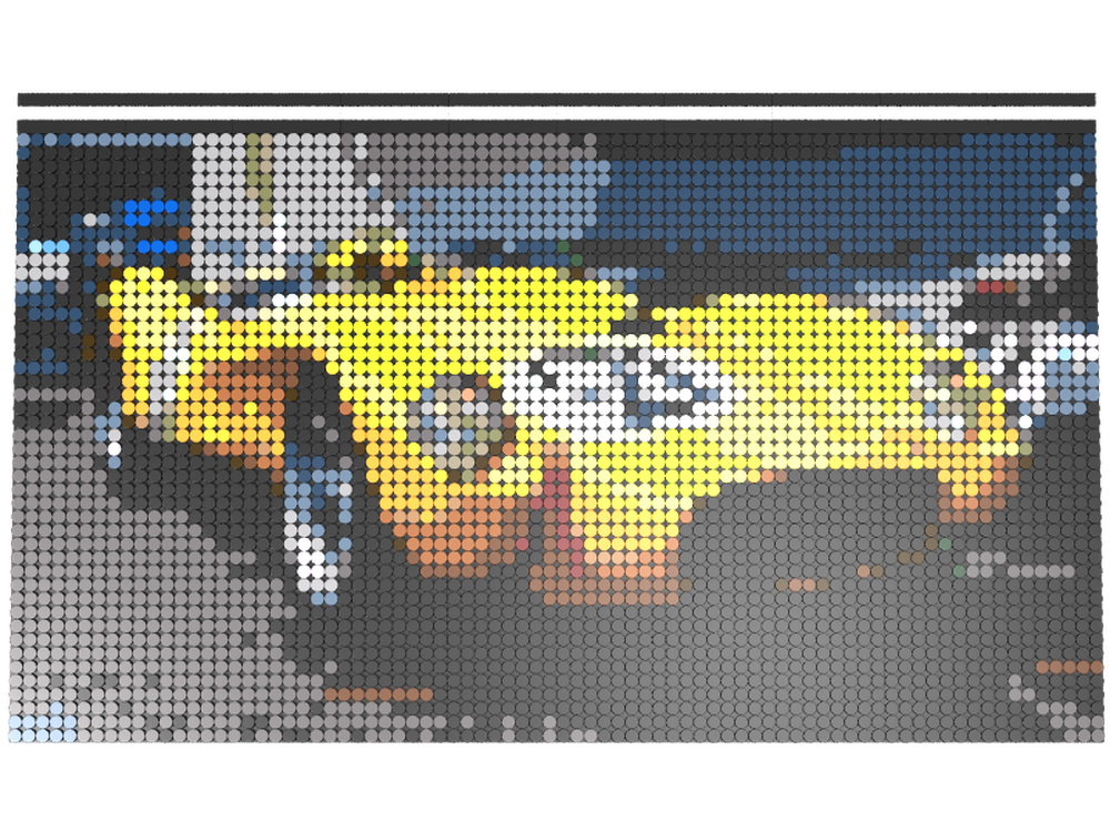 Lego Mosaic of Ferrari 250TR