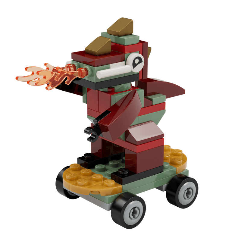 Lego Dragon on Skateboard
