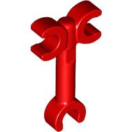 Lego Bar 3L with 1 Clip on One Side, 2 Clips on Other Side / Red