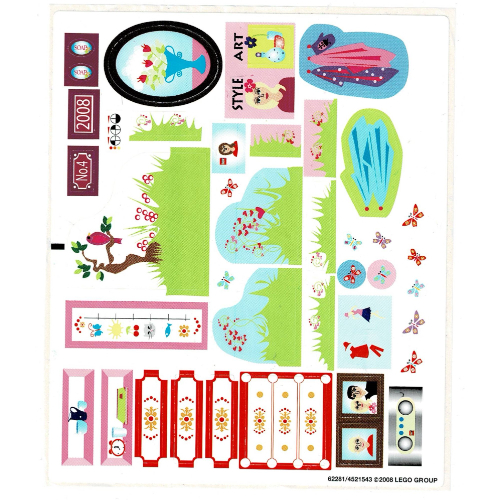 Lego Sticker Sheet 1 for Set 7586-1 / [No Color/Any Color]