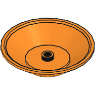 Lego Dish 5 x 5 / Orange