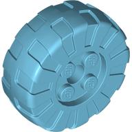 Lego Wheel Hard Plastic Large, D.36, with 4 Studs / Medium Azure