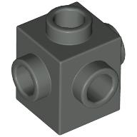 Lego Brick Special 1 x 1 Studs on 4 Sides / Dark Gray