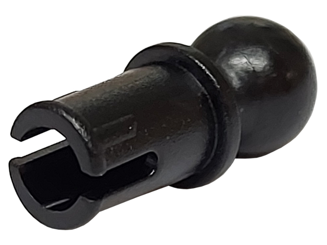 Lego Technic, Pin with Friction Ridges and Tow Ball with Round Pin Hole / Black