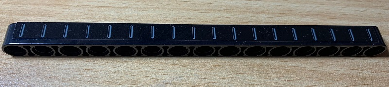 Lego Technic, Liftarm Thick 1 x 15 with White lines on Black Background Pattern (Sticker) - Set 42078