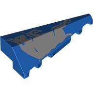Lego Brick Wedged, Sloped 2 x 5 Right with Silver Bull Print