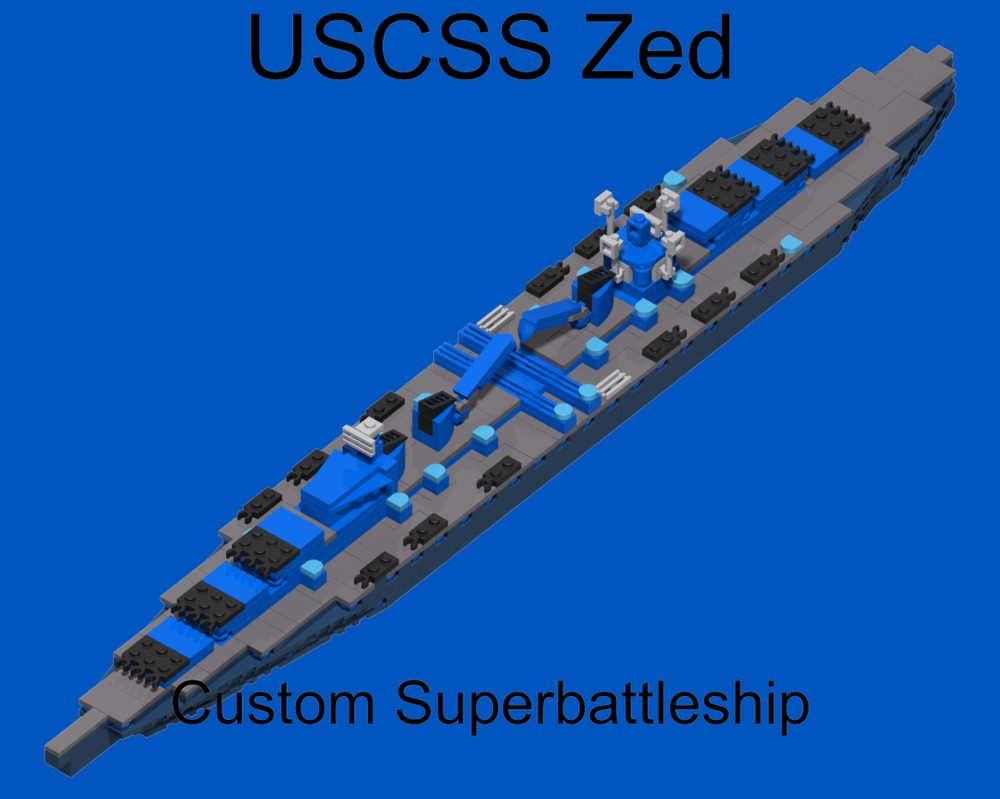Lego 1:625 scale Zed class battleship(USCSS Zed)