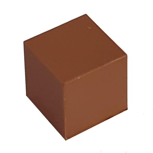 Lego Modulex Tile 1 x 1 with No Lining / Modulex Terracotta