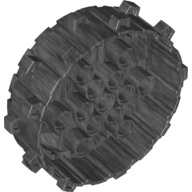 Lego Wheel Hard Plastic with Small Cleats / Pearl Titanium