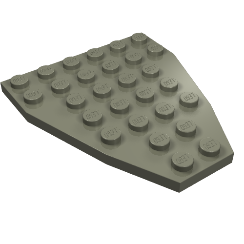 Lego Wedge Plate 7 x 6 Boat Bow without Stud Notches / Dark Gray