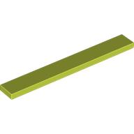 Lego Tile 1 x 8 with Groove / Medium Lime